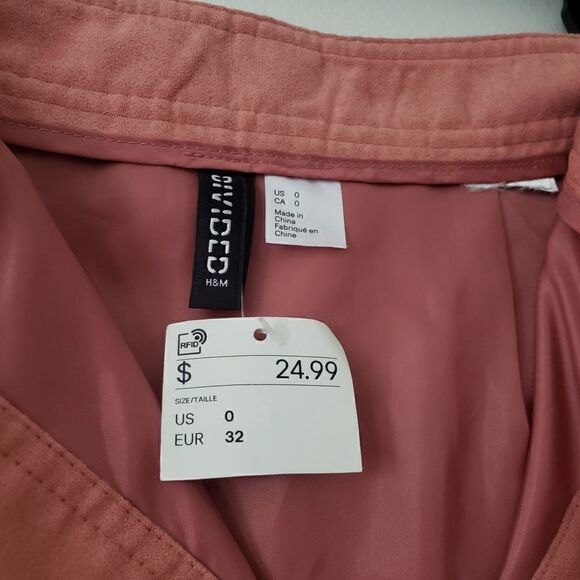 Divided Pink Suede Mini Skirt 0 - Picture 2 of 4